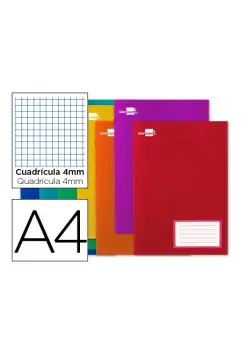 CUADERNO CUADROS 4 MM 32 HOJAS, TAMAO FOLIO CON GRAPA