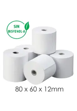 ROLLO PAPEL TRMICO 80 X 60 X 12 MM, PRECIO UNITARIO