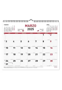 CALENDARIO DE PARED 2025 MENSUAL, TAMAO 32X30 CM