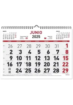 CALENDARIO DE PARED 2025, TAMAO 30X21 CM