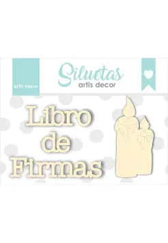 SILUETA LIBRO DE FIRMAS Y VELAS