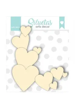 CORAZONES, SILUETAS DE MADERA