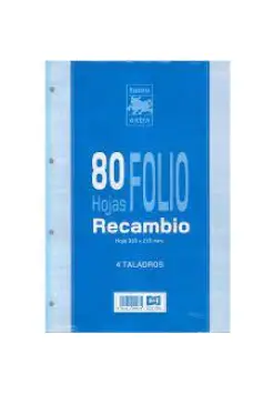 RECAMBIO FOLIO 4 ANILLAS LISO