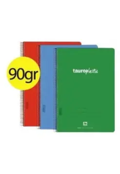 CUADERNO PAUTA 3,5 MM TAPA PLSTICO, TAMAO FOLIO CON ESPIRAL