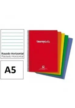 CUADERNO 1 RAYA TAMAO CUARTO CON ESPIRAL Y TAPA DE PLSTICO