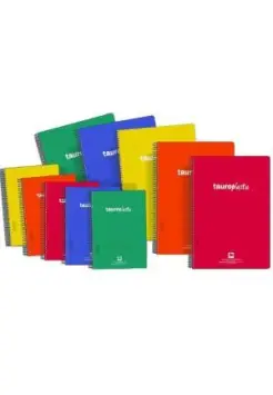 CUADERNO PAUTA 2,5 MM TAMAO CUARTO. TAPA DE PLSTICO CON ESPIRAL