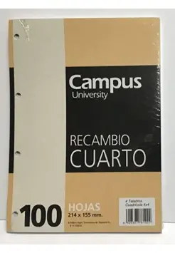 RECAMBIO CUADROS 4 MM, TAMAO CUARTO 100H 4 TALADROS