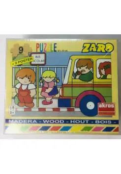 PUZZLE ZARO AUTOBUS ESCOLAR. 9 PIEZAS