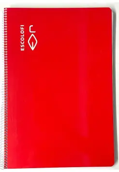 CUADERNO PAUTA 3,5 MM, TAMAO FOLIO CON TAPA DURA Y ESPIRAL