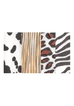 PAPEL CRESPN DECORADO ESTAMPADO ANIMAL. PACK SURTIDO 8 UNIDADES