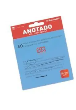 NOTAS ADHESIVAS TRANSPARENTES 76X76 MM, COLOR AZUL