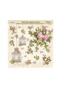 PAPEL DECOUPAGE DAYKA 32x31 CM ROSAS