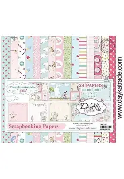 KIT DE PAPEL PARA SCRAPBOOKING MOMENTOS INOLVIDABLES NIA 30X30 CM