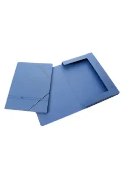 CARPETA DE GOMAS AZUL CON SOLAPA, TAMAO CUARTO