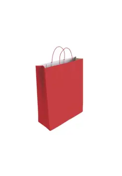 BOLSA ASA KRAFT ROJA 10 X 24 X 32 CM.