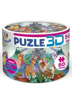 PUZZLE 3D UNICORNIOS 60 PIEZAS