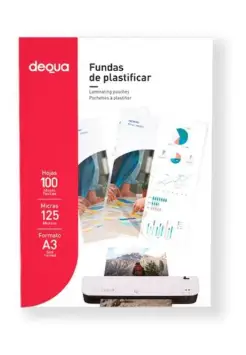 FUNDAS DE PLASTIFICAR 125 MICRAS TAMAO DIN A3, CAJA DE 100 UNIDADES