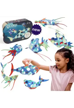 CLIXO PACK GLOW OCEAN CREATURES 24 PIEZAS