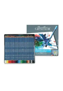 ESTUCHE METLICO MARINO 24 COLORES ACUARELABLES