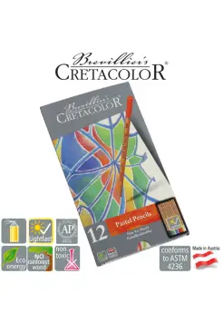 LPICES PASTEL EN ESTUCHE METLICO DE 12 COLORES