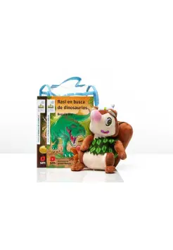 PACK DE RASI CAVERNCOLA, INCLUYE PELUCHE Y DOS LIBROS (RASI Y EL TNEL DEL TIEMPO, RASI EN BUSCA DE DINOSAURIOS)