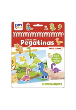 DINOSAURIOS. ESCENAS CON PEGATINAS REUTILIZABLES.