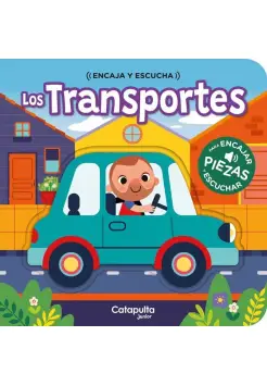 ENCAJA Y ESCUCHA, LOS TRANSPORTES. LIBRO CON LETRA EN MAYSCULA