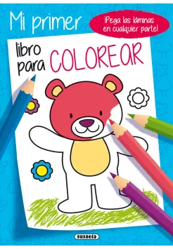 MI PRIMER LIBRO PARA COLOREAR AZUL, LIBRO DE PEGATINAS