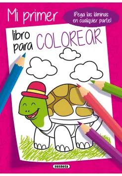 MI PRIMER LIBRO PARA COLOREAR ROSA, LIBRO DE PEGATINAS