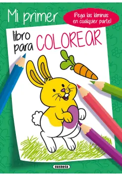 MI PRIMER LIBRO PARA COLOREAR VERDE, LIBRO DE PEGATINAS