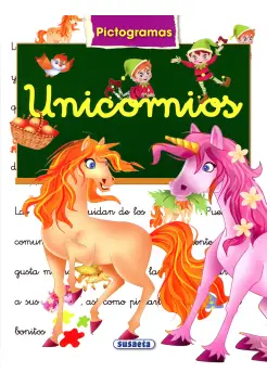 UNICORNIOS. CUENTO CON PICTOGRAMAS Y LETRA EN CURSIVA