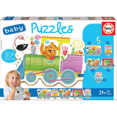 TREN DE LOS ANIMALES 5 BABY PUZZLES 17142