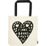 BOLSA DE TELA CORAZN I LOVE BOOKS