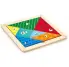 TANGRAM DE COLORES. CON MARCO DE MADERA