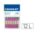 12 LPICES DE CERA MANLEY UNICOLOR LILA