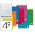 CUADERNO CUADROS 4 MM, TAMAO CUARTO APAISADO CON ESPIRAL