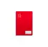 CUADERNO GRAPA CUARTO PAUTA MONTESSORI 3,5 MM, TAPA ROJA