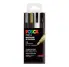 ROTULADOR POSCA PUNTA PC3M FINA CNICA P/4 UNIDADES (PLATA. ORO, BLANCO Y NEGRO)