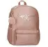 MOCHILA PEPE JEANS LONDON, ROSA CON LENTEJUELAS